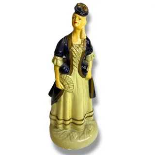 Photo of Vintage Roman Art Co. Robia Ware Victorian Style Chalkware Statue 10" St Louis Numbered