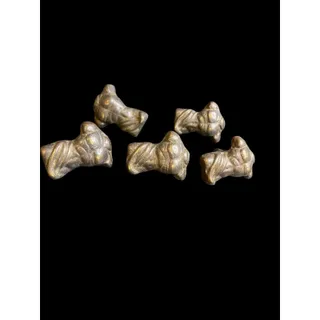 Photo of Set of 5 Bronze Male Torso Drawer Pull Knobs 45mm 1.7"