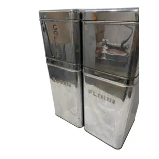 Photo of Vintage Lincoln Beautyware MCM Canisters Set of 4 Coffee Tea Flour Sugar Chrome