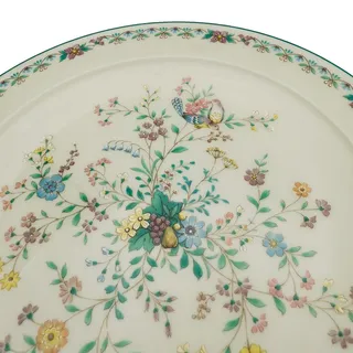 Photo of Vintage Noritake Japan Paradise Green 8223 W80 Floral 10" Round Dinner Plate