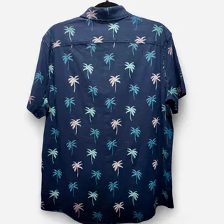 Photo of Original Penguin Men's Short-Sleeve Button-Up Shirt - All-Over Palm Print