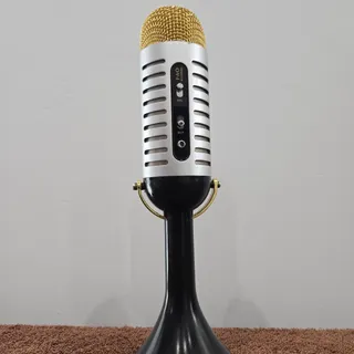 Photo of FAO Schwarz Bluetooth Gold Vintage Musical Microphone ~ Stream & Sing Songs