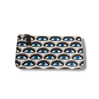 Photo of Bobbi Brown Zip Top Cosmetic Travel Bag Blue Eyes Eyelashes 8" x 4"