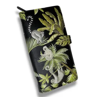 Photo of Shag Wear Canada Vegan Leather Wallet Bifold Sloth Lemur Monkey