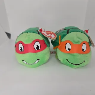 Photo of Teeny Tys Michelangelo Raphael Teenage Mutant Ninja Turtles 3" Plush