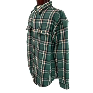 Photo of XL American Eagle Mens Button Up Heavy Weight Flannel Green Plaid