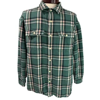Photo of XL American Eagle Mens Button Up Heavy Weight Flannel Green Plaid