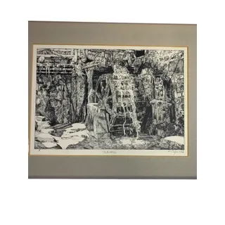 Photo of 1980 Old Mill Print Signed Richard C. DeSpain Lithograph 13.5" x 10.5"