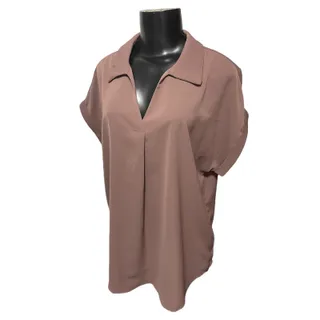 Photo of Large Gaharu Collared Cap Sleeve Womens Blouse New