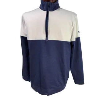 Photo of Medium Puma Golf Mens 1/4 Zip Pullover Cloudspun Jacket Navy Blue White