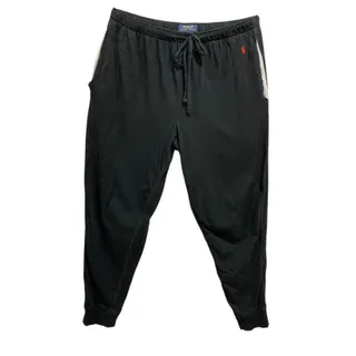 Photo of Large Polo Ralph Lauren Mens Sleep Pants Black Elastic Drawstring Waist Joggers