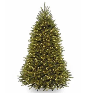 Photo of National Tree Company 7.5 ft Pre-Lit Dunhill Fir Artificial Christmas Tree